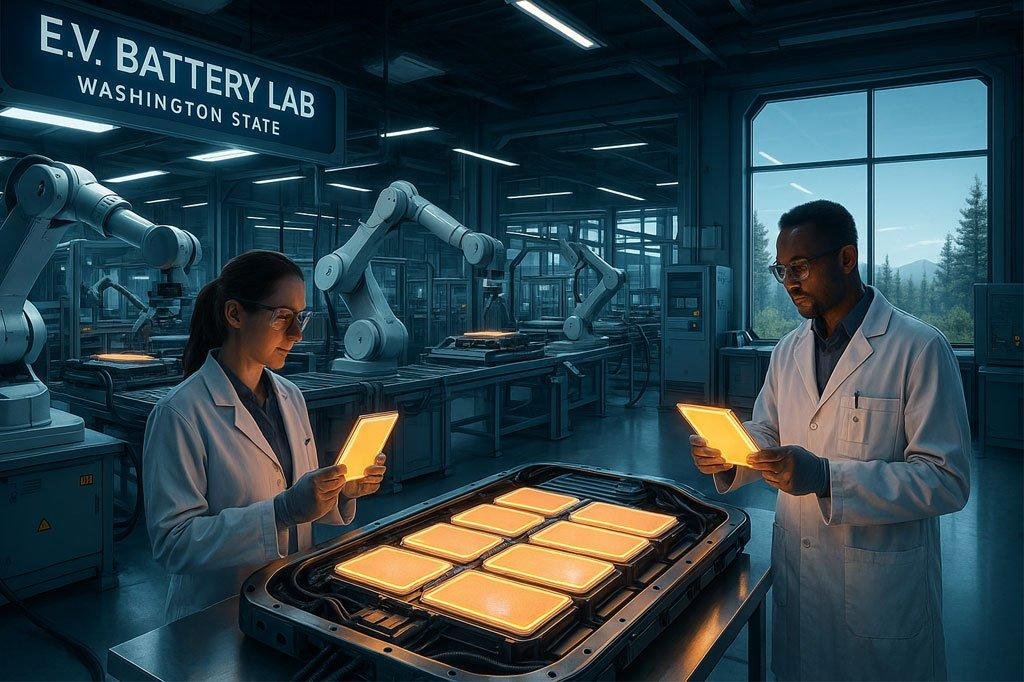 Sila engineers testing silicon anodes at the new U.S. facility.